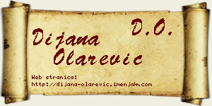 Dijana Olarević vizit kartica
